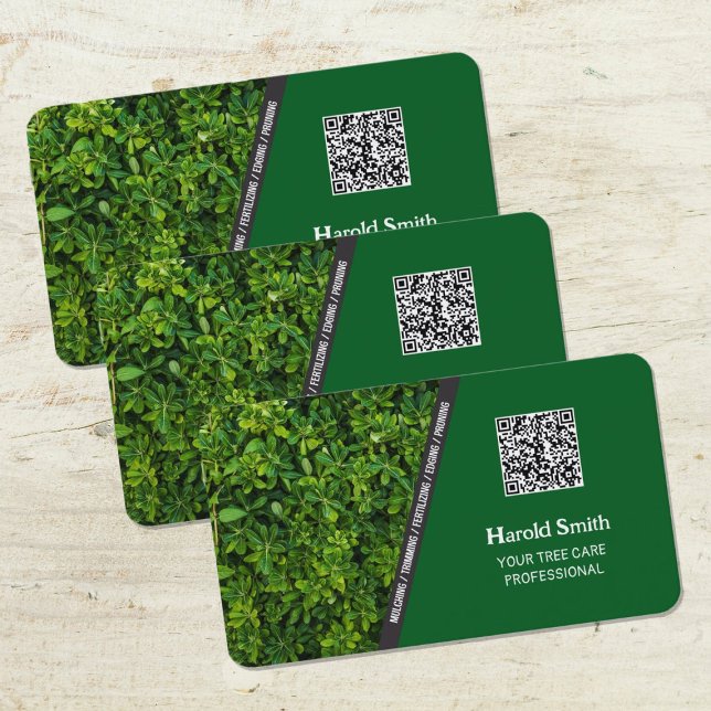 QR-Affärskort för Träd-tjänst Visitkort (Tree Service)