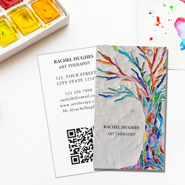 QR-Affärskortet för konsthämtning Visitkort (Skapare uppladdad)