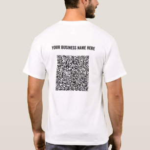 QR-Anpassningsbar för genomsökning av kod, text, T Shirt