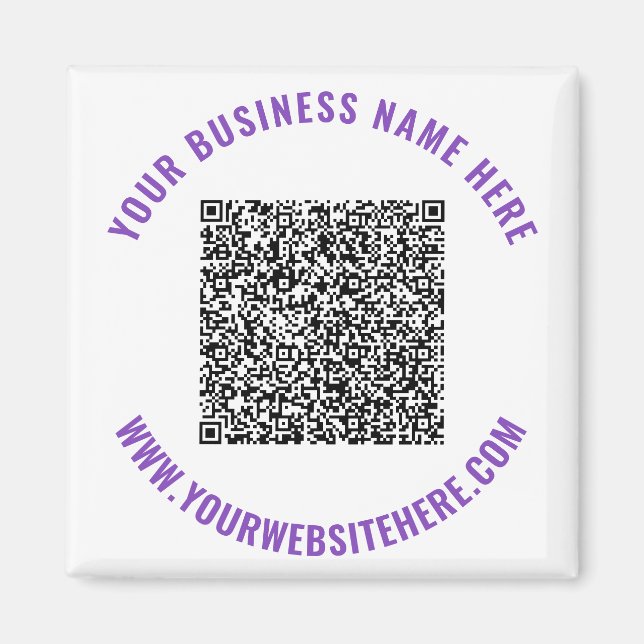 QR-Anpassningsbar för kodinfo-text-magnet-gåva - F Magnet (Framsidan)