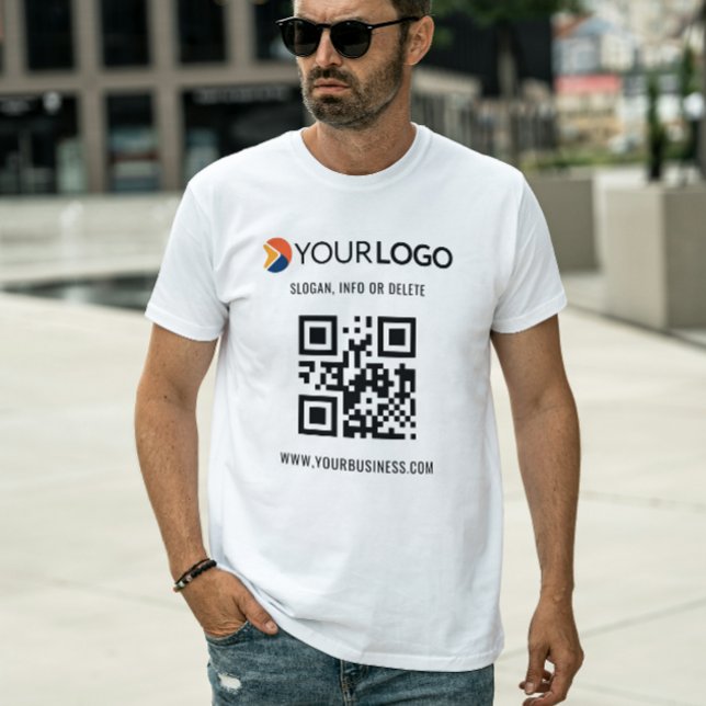 QR-Anpassningsbar och Logotyp för säljfrämjande ve T Shirt (Skapare uppladdad)