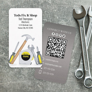 QR Anpassningsbar Social Media Mechanic Verktyg Visitkort
