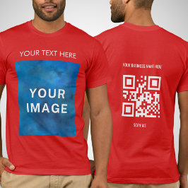 QR-Anpassningsbar, text och bildbefordran T Shirt