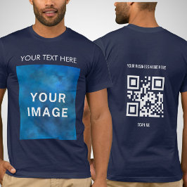 QR-Anpassningsbar, text och bildbefordringsflottan T Shirt