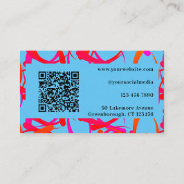 QR-Anpassningsbarnas unika färgade Abstrakt Visitkort