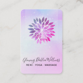 *~* QR AP2 Mandala Dahlia Pastel Blue Rosa Ombre Visitkort