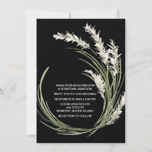 *~* QR AR21 OSA Pampas Grass Botanical BRÖLLOP Inbjudningar