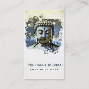 *~* QR Blue Artsy Buddha AP33 QR-Logotyp Visitkort