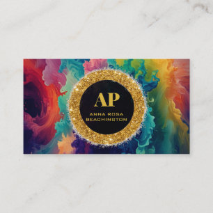 *~ QR BOLD AP93 Vibrant Abstrakt Affärskort Visitkort