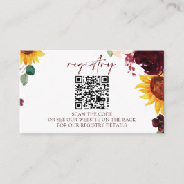 QR Bröllop Bröllopsfest Presentkort Solrosor Tilläggskort