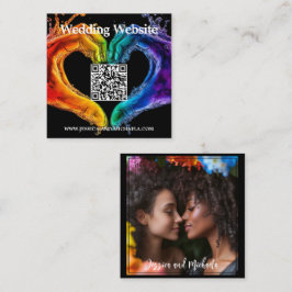 🌈 QR + Bröllop DETAILS Hjärtat i Pridet bröllop Tilläggskort
