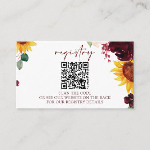 QR Bröllop Möhippa Registry Cards Sunwers Tilläggskort