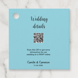 QR BRÖLLOP WEBSITE lägga till fotonamets datum sva Gåvor Etiketter