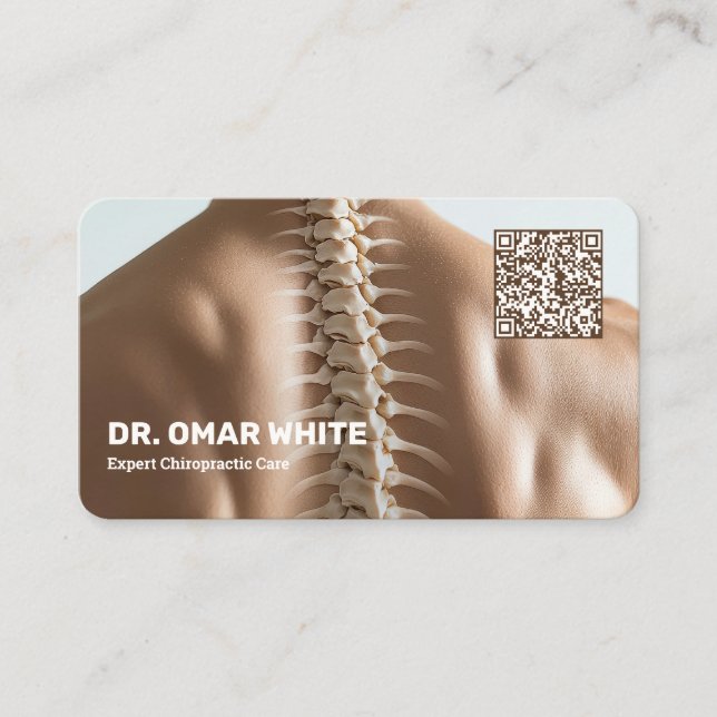 QR Chiropraktik Physical Therapist Chiropractor Visitkort (Framsida)