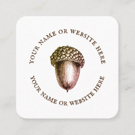 QR Code Acorn Logotyp Social Media Fyrkantigt Visitkort