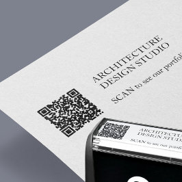 QR CODE anpassningsbar text business namn-kampanj Självfärgande Stämpel