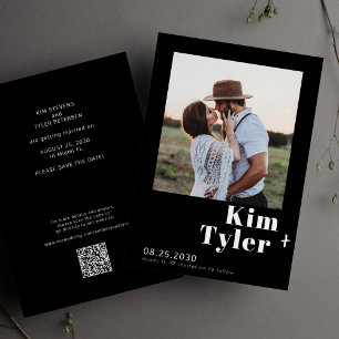 QR CODE-anpassningsbarnas foto, modern typografi b Spara Datumet