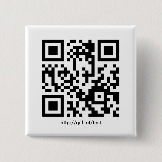 QR Code Anstecknadel quadratisch Knapp