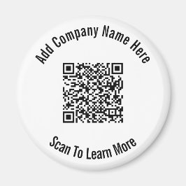 QR Code Black and White Business-mall Magnet