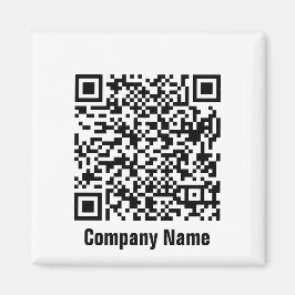 QR Code Black and White Business-mall Magnet