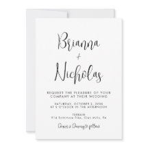 QR Code Black and White Calligraphy Bröllop