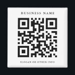 QR Code Black and White Simple Business Magnet<br><div class="desc">Skapa din egen anpassningsbars affärsmagnet med QR-kod. Klicka på Anpassa ytterligare om du vill ändra teckensnitt,  storlekt och färg om du vill ha en mer avancerad anpassning av den här designen.</div>