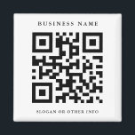 QR Code Black and White Simple Business Magnet<br><div class="desc">Skapa din egen anpassningsbars affärsmagnet med QR-kod. Klicka på Anpassa ytterligare om du vill ändra teckensnitt,  storlekt och färg om du vill ha en mer avancerad anpassning av den här designen.</div>