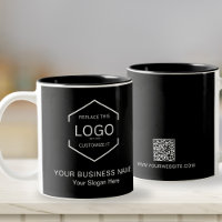 QR Code Black Company Business Logotyp Promo