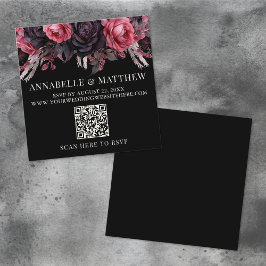 QR Code Black Gothic Bröllop OSA Tilläggskort