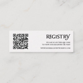 QR Code Black Modern Royal Chic Registerhölje Mini Visitkort