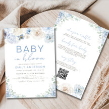 QR Code Boy Blue Baby i Bloom Baby Shower