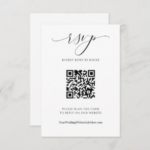 QR Code Bröllop Modern Luxury Elegant Script OSA