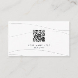 Qr Code Budget Modern Abstract Waves Tilläggskort