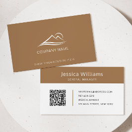 QR Code Business Logotyp Modern Professionell Brow Visitkort