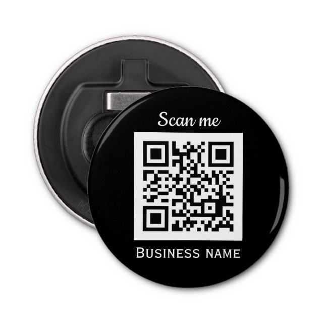 QR Code Business Logotyp Professionell Black Moder Flasköppnare (Framsidan)
