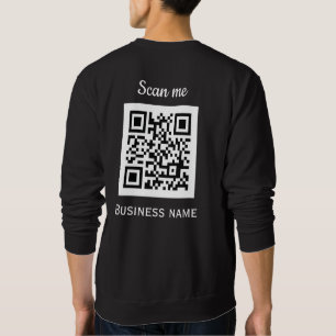 QR Code Business Logotyp Professionell Black Moder Lång Ärmad Tröja