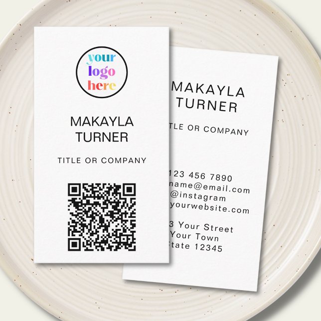 QR Code Business Professional Logo Business Card Visitkort (Skapare uppladdad)