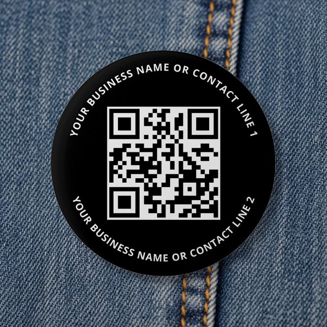 QR Code Business Template Black Knapp (Skapare uppladdad)