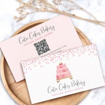 QR Code Cake  Rosa Sprinkles Pastry Chef Chic