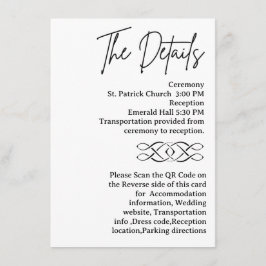 QR Code Celtic Knot Wedding Details Tilläggskort