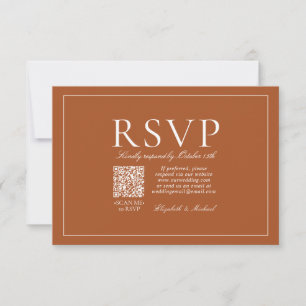 QR Code Classic-Elegant, bränt Orange, skript OSA Kort