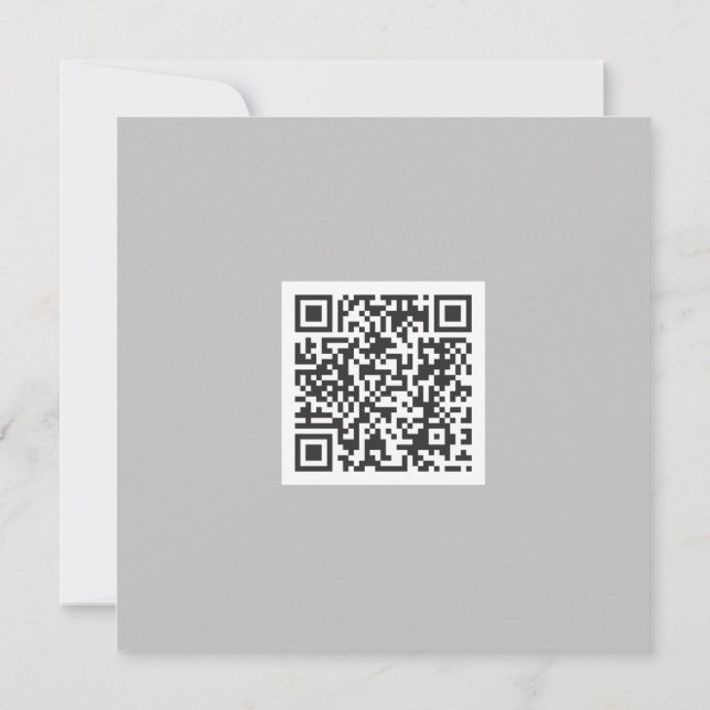 Qr Code Clean Monochrome Classic Graffiti Heart Tack Kort (Baksida)