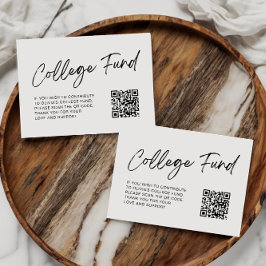 QR Code Collage Fund Minimalist Studenten Tilläggskort