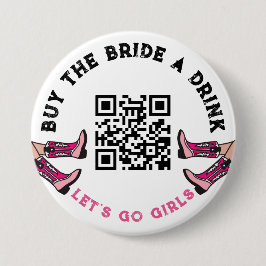QR Code Cowgirl Buy a Drink Bachelorette Knapp