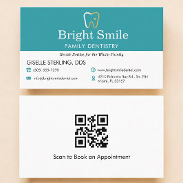 QR Code Dental Office Dentistry  Visitkort