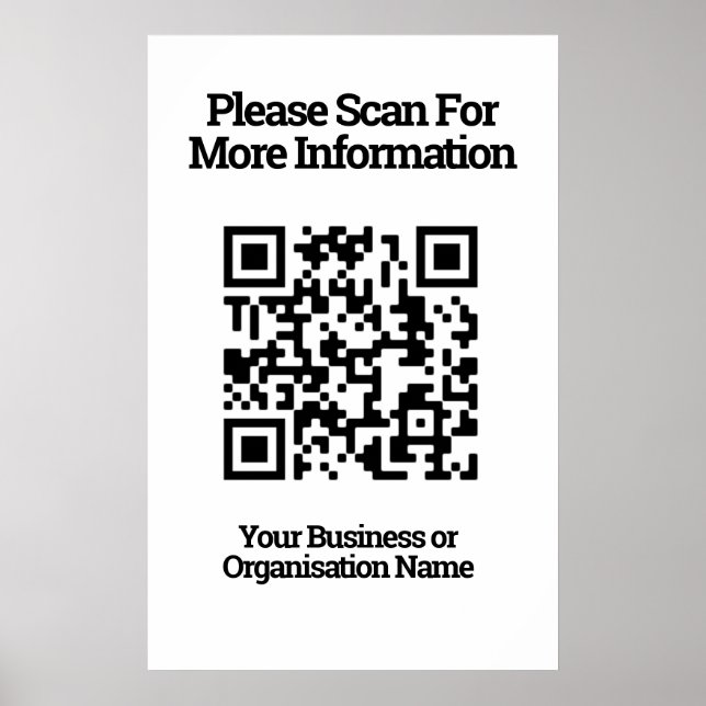 QR Code Design information Poster (Framsidan)