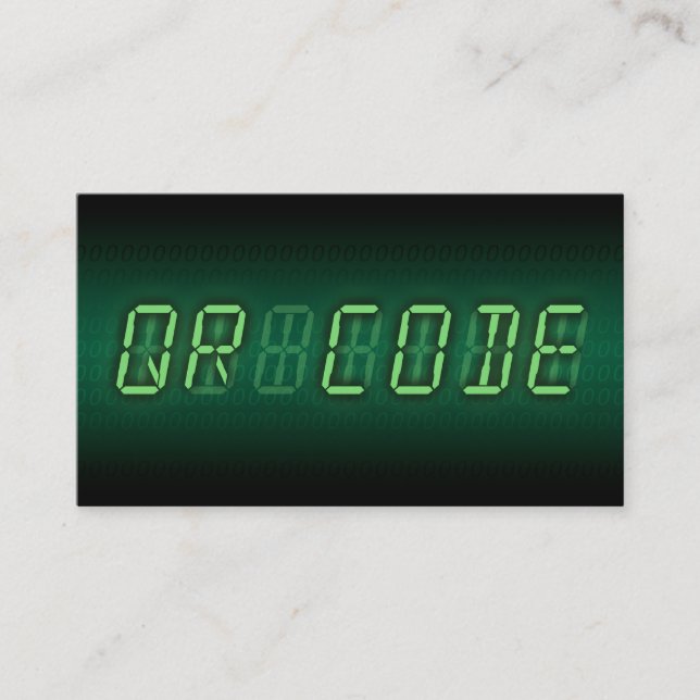 QR CODE: digital avläsning Visitkort (Framsida)