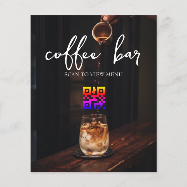 QR Code Digital Menu Flygblad (Framsidan)
