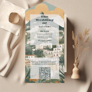 QR Code Elegant Italien Capri Destination Wedding