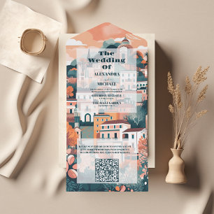 QR Code Elegant Italien Capri Destination Wedding